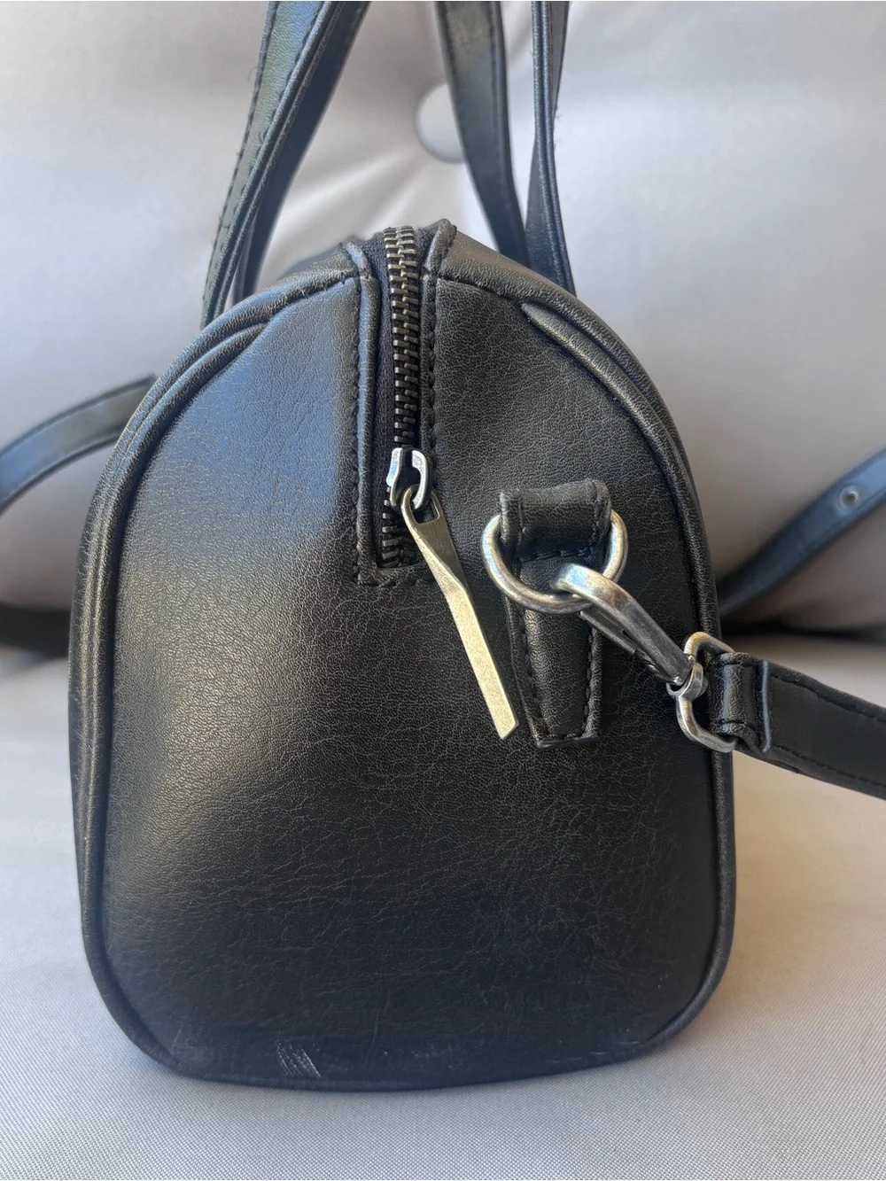 Matt & Nat Mitsuko Black Vegan Leather Convertible Satchel with Crossbody Strap